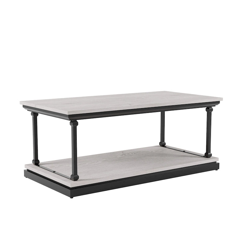 Transitional 47-inch 1-Shelf Coffee Table