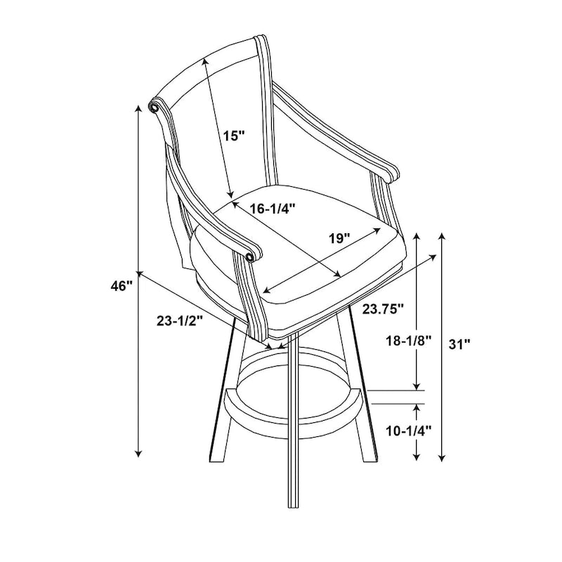 Warm Cherry Swivel 30-inch Bar Stool