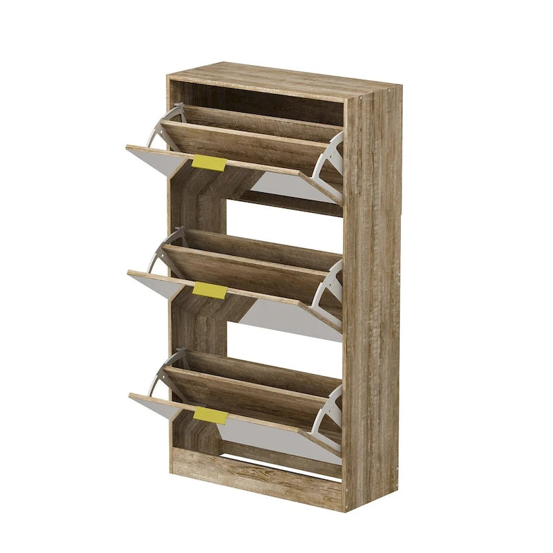 Floor Standing Mirror Shoe Cabinet Closet Shoe Organizers