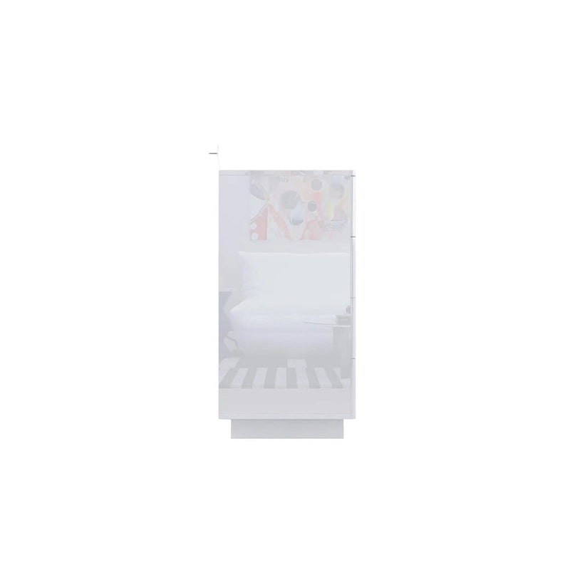 63 High Gloss Dresser With Light Chest w/8 Drawers&Spacious Tabletop