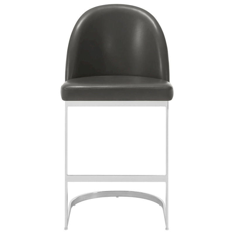 26 Faux Leather Upholstered Counter Height Bar Stools with Metal Legs - 38.8H x 17.9W x 20.9D