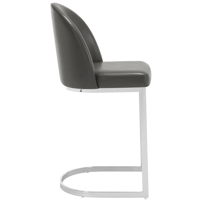 26 Faux Leather Upholstered Counter Height Bar Stools with Metal Legs - 38.8H x 17.9W x 20.9D