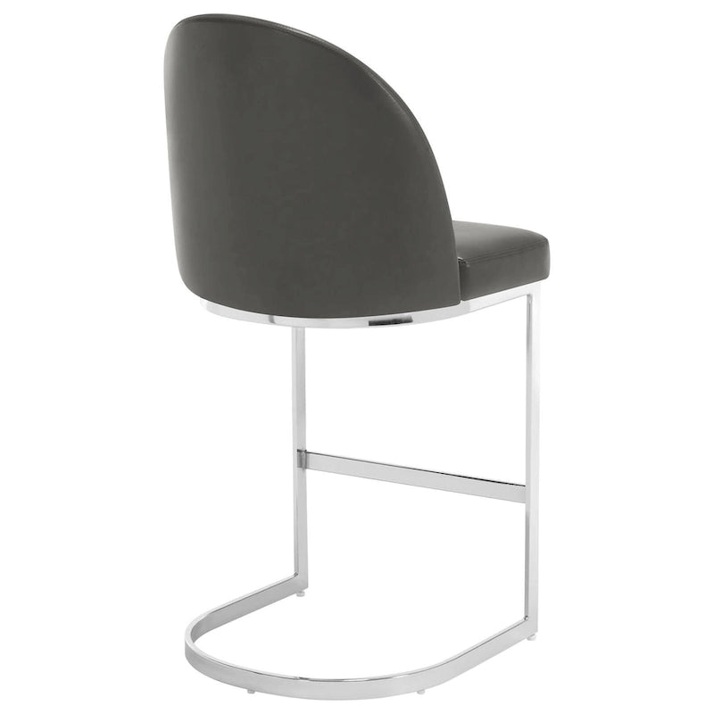 26 Faux Leather Upholstered Counter Height Bar Stools with Metal Legs - 38.8H x 17.9W x 20.9D