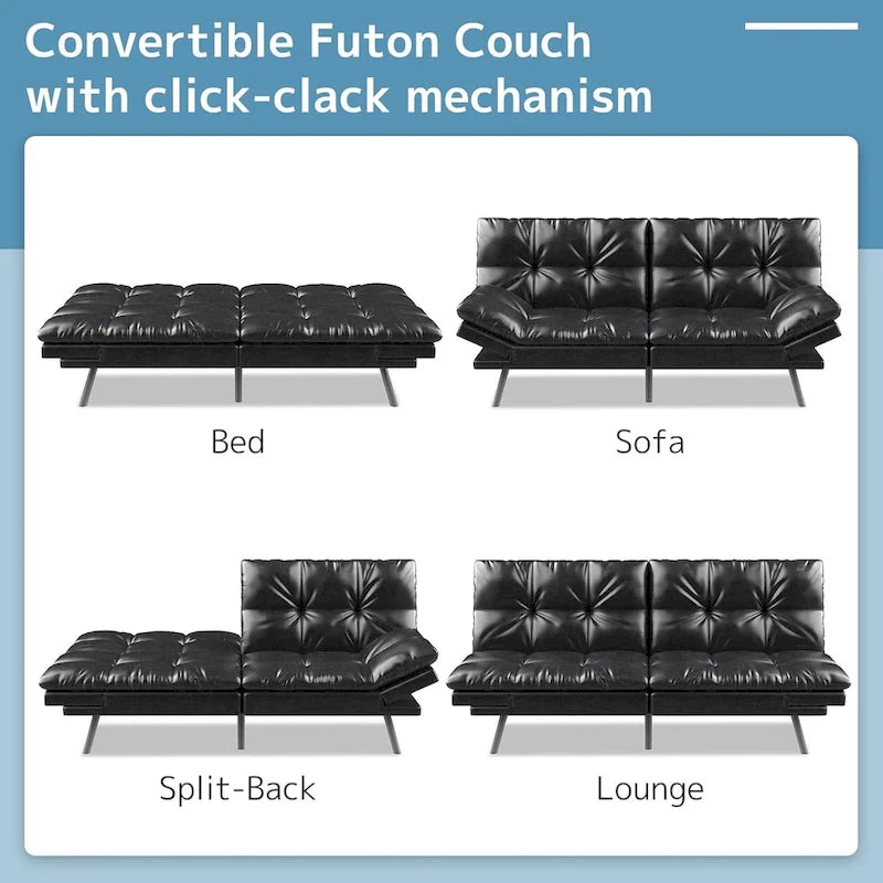 Sofa Bed Memory Foam Couch Sleeper Daybed Foldable Convertible Loveseat