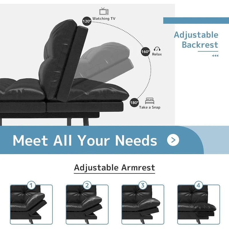Sofa Bed Memory Foam Couch Sleeper Daybed Foldable Convertible Loveseat