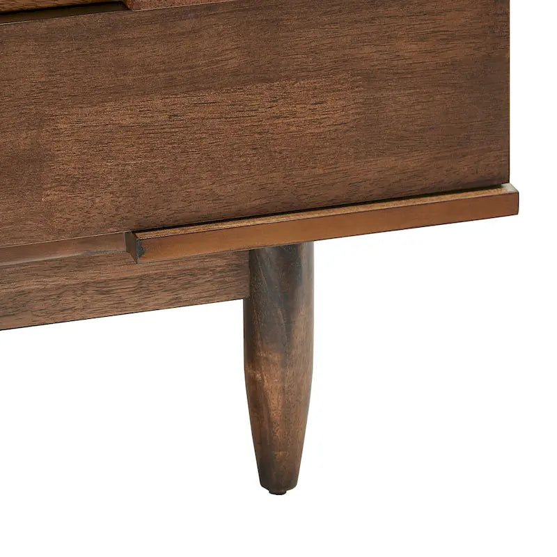 Mid-Century Wood 2-Drawer TV Stand Modern - 59-Inch