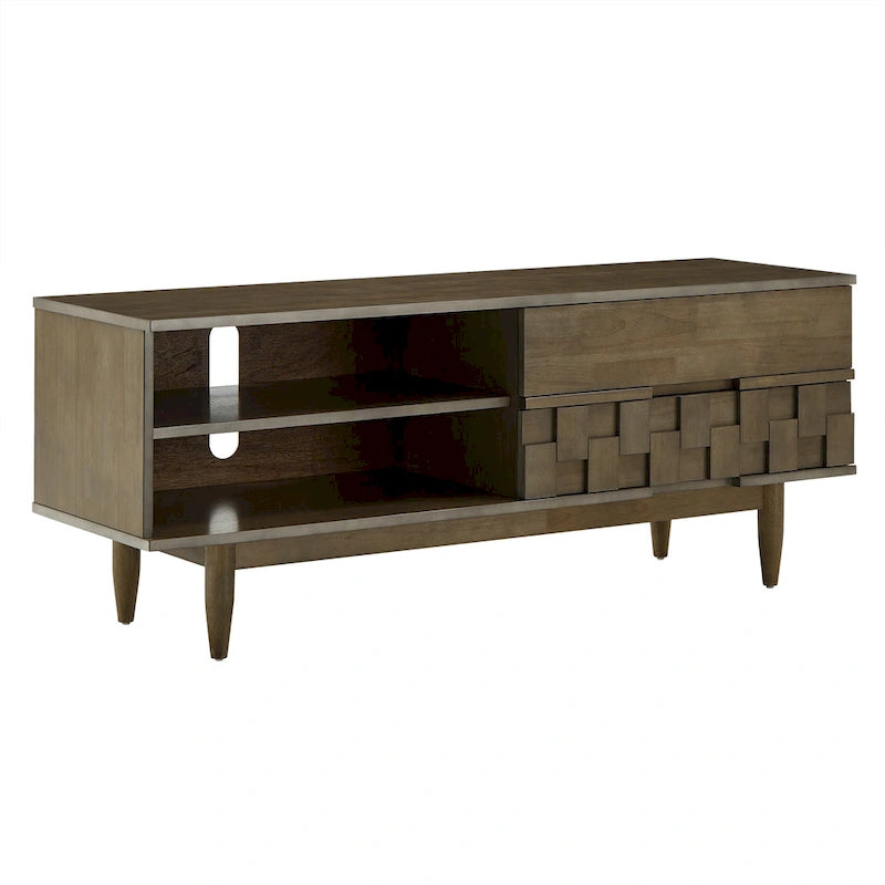 Mid-Century Wood 2-Drawer TV Stand Modern - 59-Inch