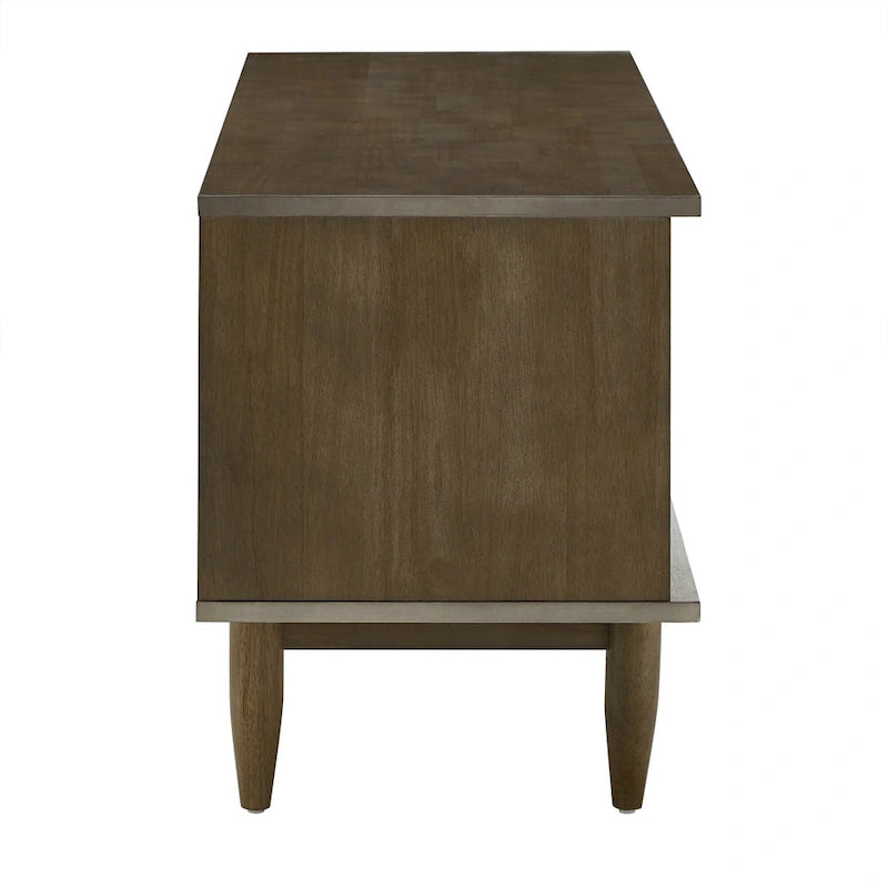 Mid-Century Wood 2-Drawer TV Stand Modern - 59-Inch