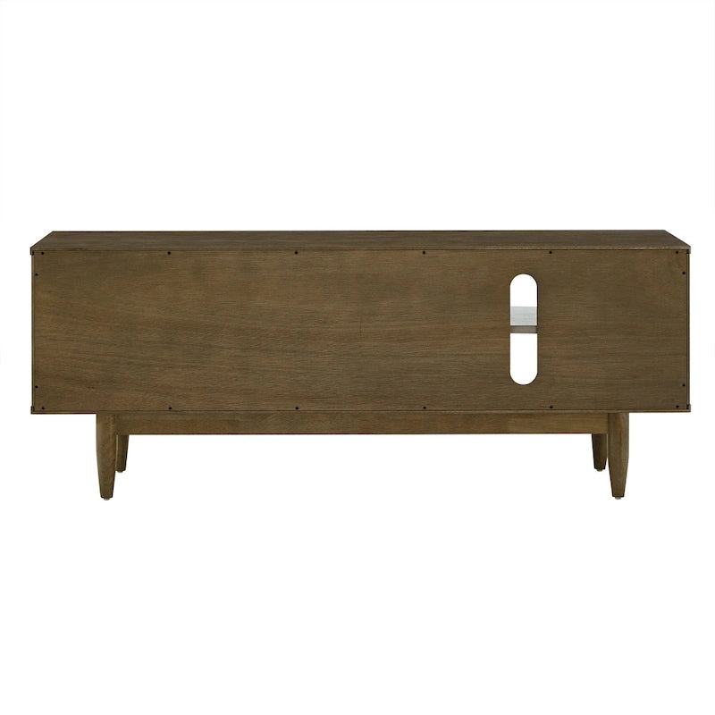 Mid-Century Wood 2-Drawer TV Stand Modern - 59-Inch