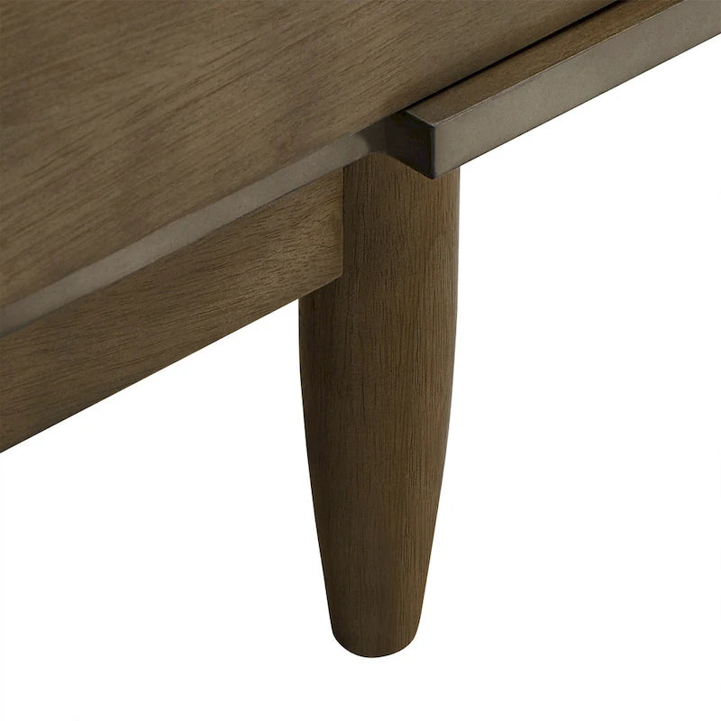 Mid-Century Wood 2-Drawer TV Stand Modern - 59-Inch