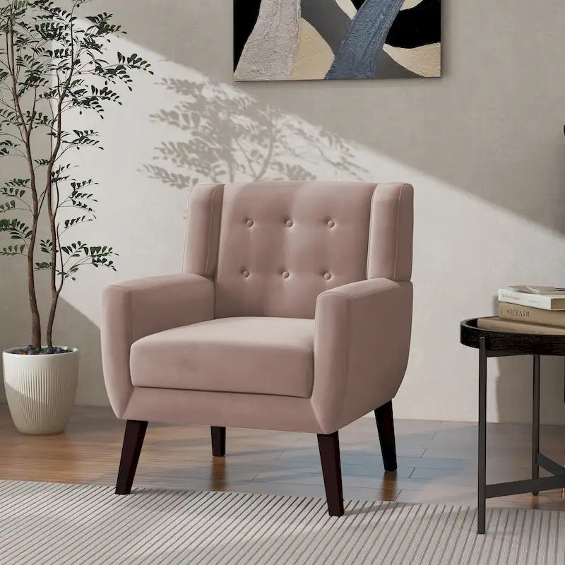 Modern Accent Chair Velvet Armchair - 28.9W x 35.1H x 29.5D