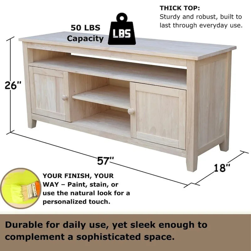 Entertainment / TV Stand with 2 Doors - 57