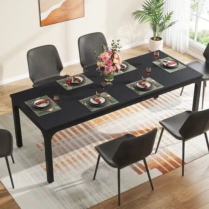 Dining Table for 6-8 Person, 78 inch Long Rectangular Kitchen Dining Table