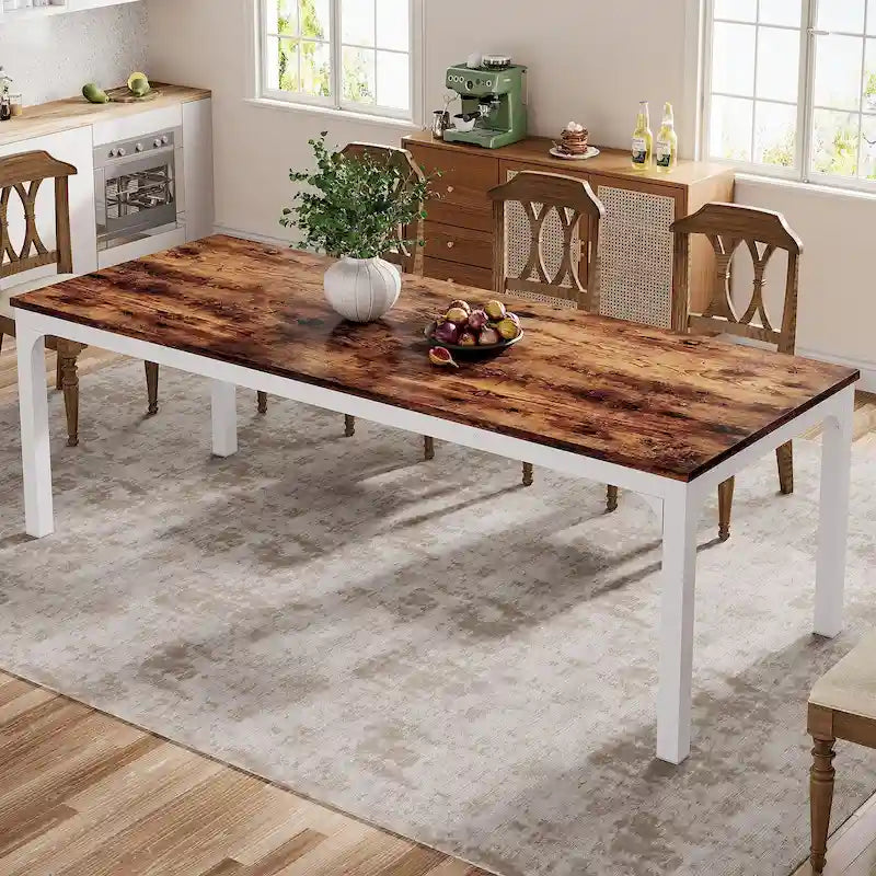 Dining Table for 6-8 Person, 78 inch Long Rectangular Kitchen Dining Table