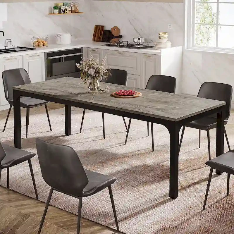 Dining Table for 6-8 Person, 78 inch Long Rectangular Kitchen Dining Table