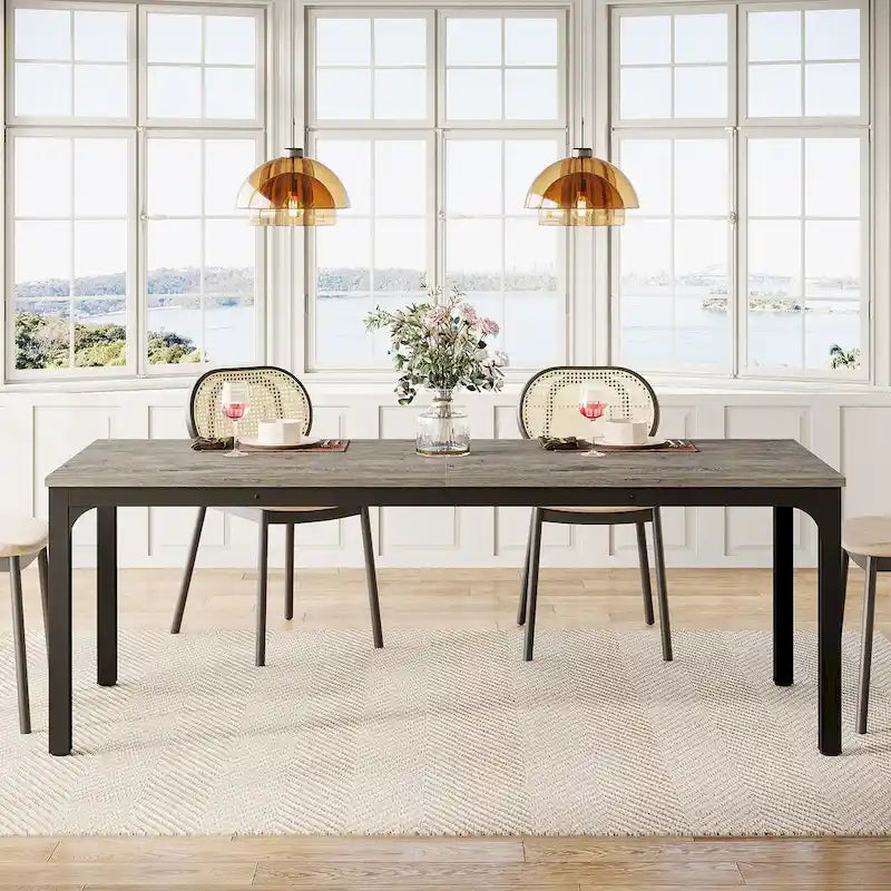 Dining Table for 6-8 Person, 78 inch Long Rectangular Kitchen Dining Table