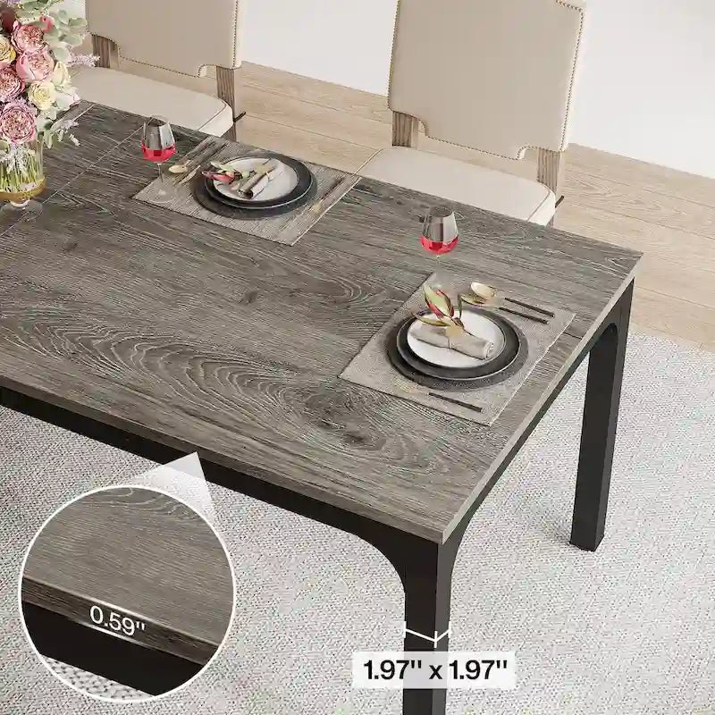 Dining Table for 6-8 Person, 78 inch Long Rectangular Kitchen Dining Table