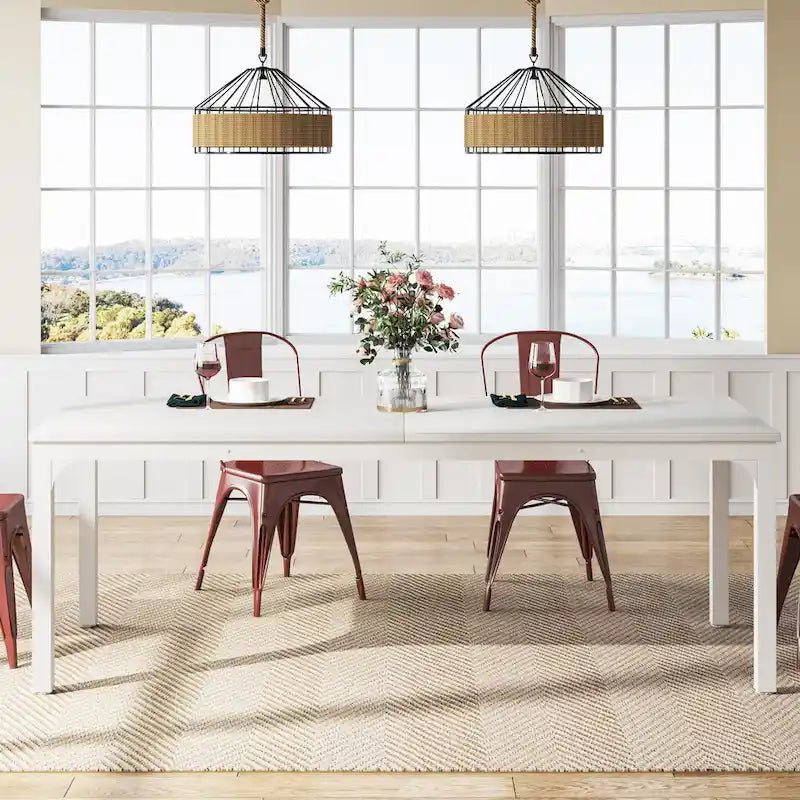 Dining Table for 6-8 Person, 78 inch Long Rectangular Kitchen Dining Table
