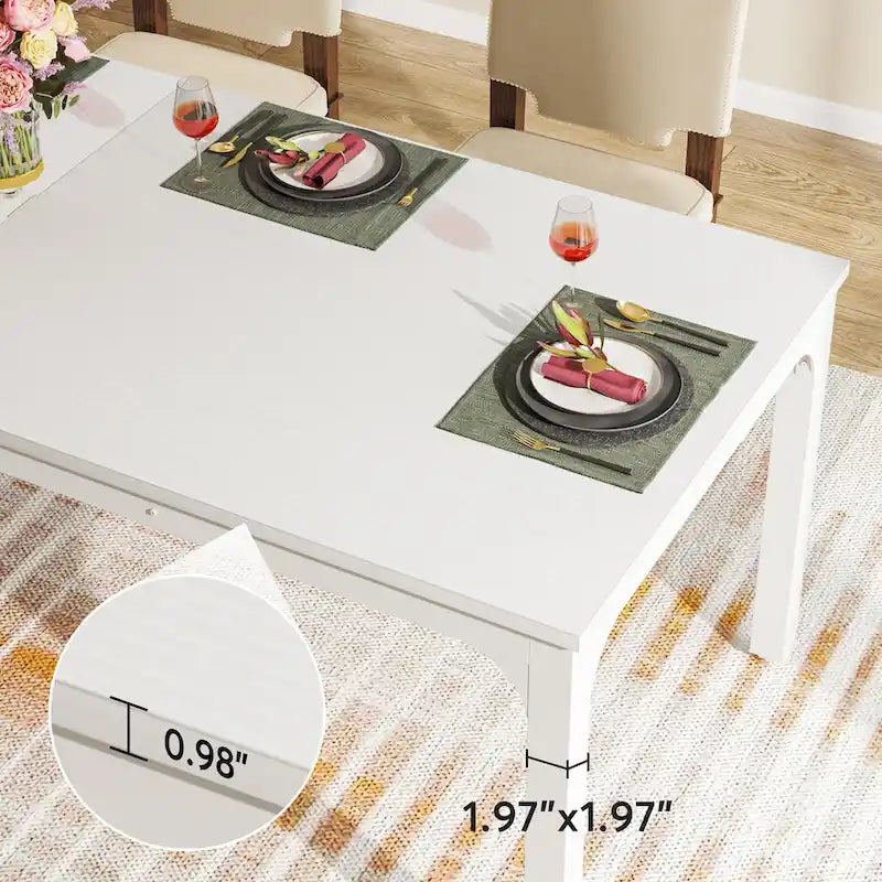 Dining Table for 6-8 Person, 78 inch Long Rectangular Kitchen Dining Table