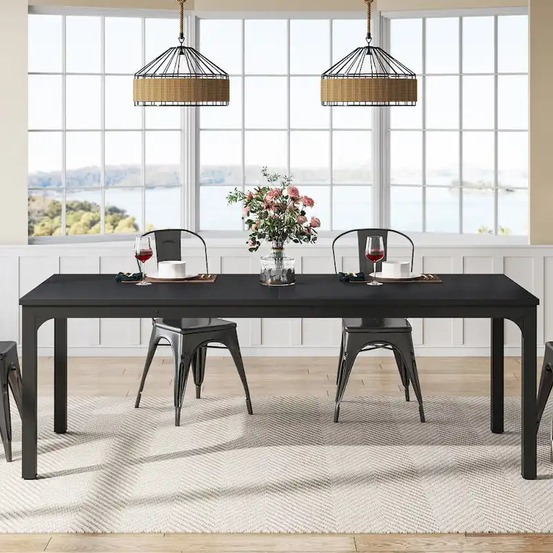 Dining Table for 6-8 Person, 78 inch Long Rectangular Kitchen Dining Table
