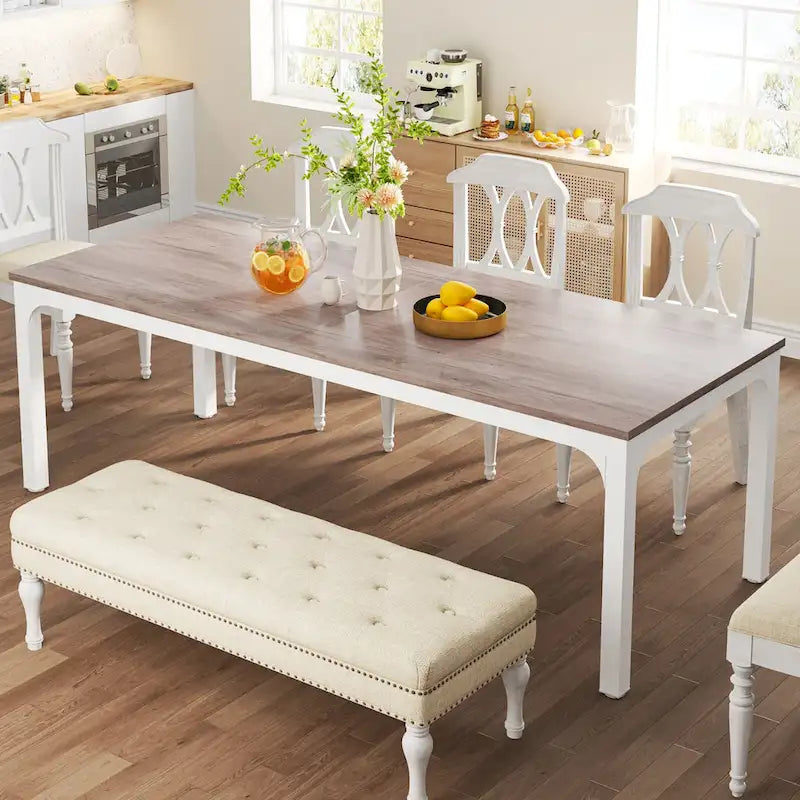 Dining Table for 6-8 Person, 78 inch Long Rectangular Kitchen Dining Table