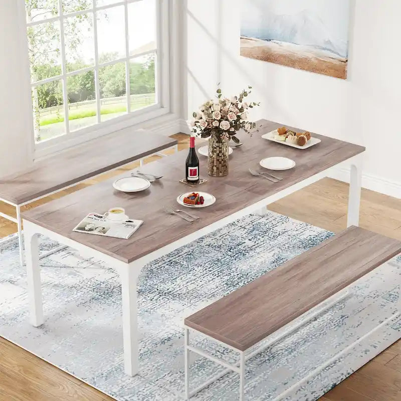 Dining Table for 6-8 Person, 78 inch Long Rectangular Kitchen Dining Table