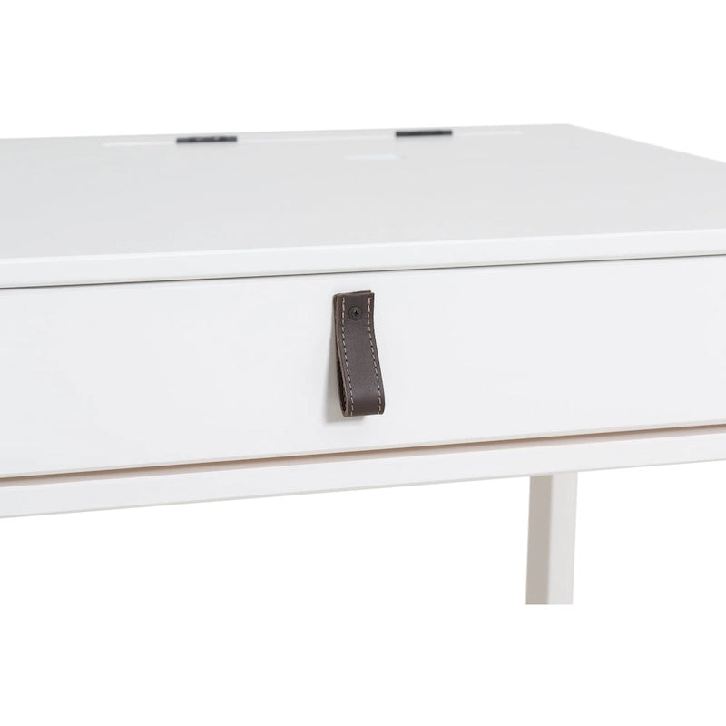 Modern Sturdy Home Office Wood Desk with Drawers and Compartments