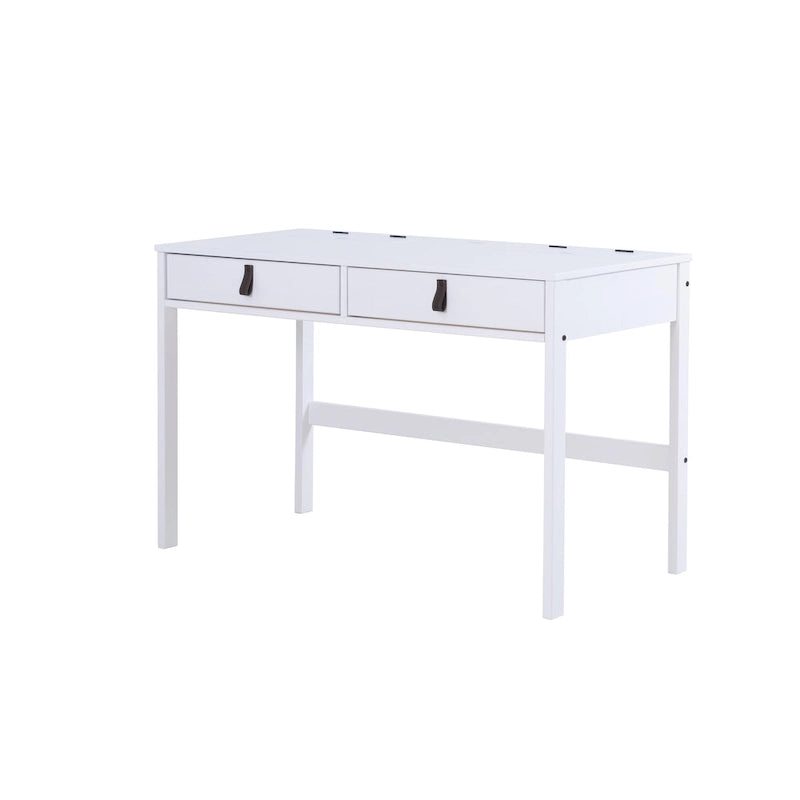 Modern Sturdy Home Office Wood Desk with Drawers and Compartments