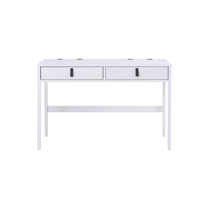 Modern Sturdy Home Office Wood Desk with Drawers and Compartments