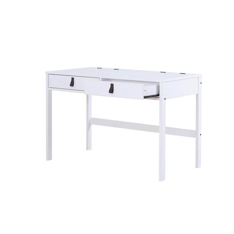 Modern Sturdy Home Office Wood Desk with Drawers and Compartments
