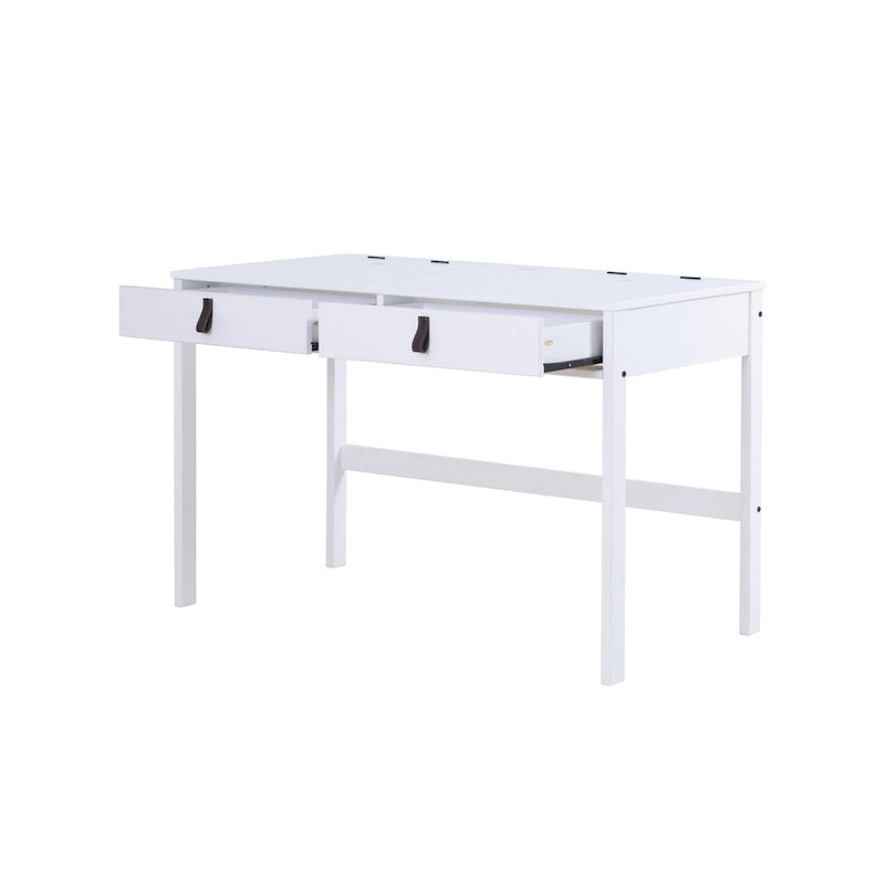 Modern Sturdy Home Office Wood Desk with Drawers and Compartments