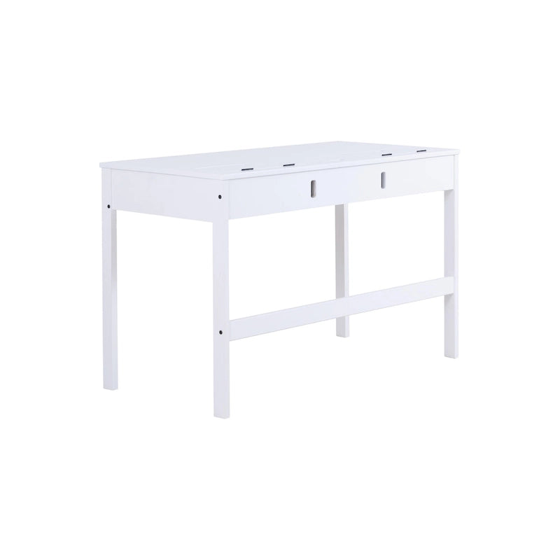 Modern Sturdy Home Office Wood Desk with Drawers and Compartments