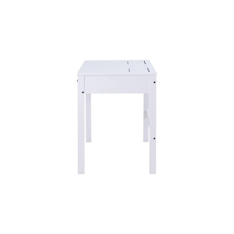 Modern Sturdy Home Office Wood Desk with Drawers and Compartments