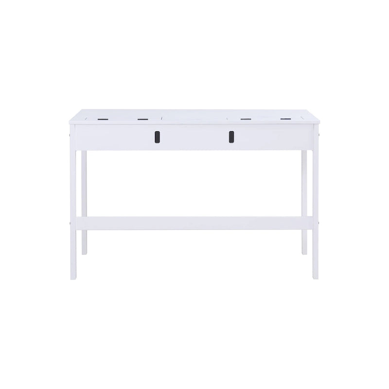 Modern Sturdy Home Office Wood Desk with Drawers and Compartments