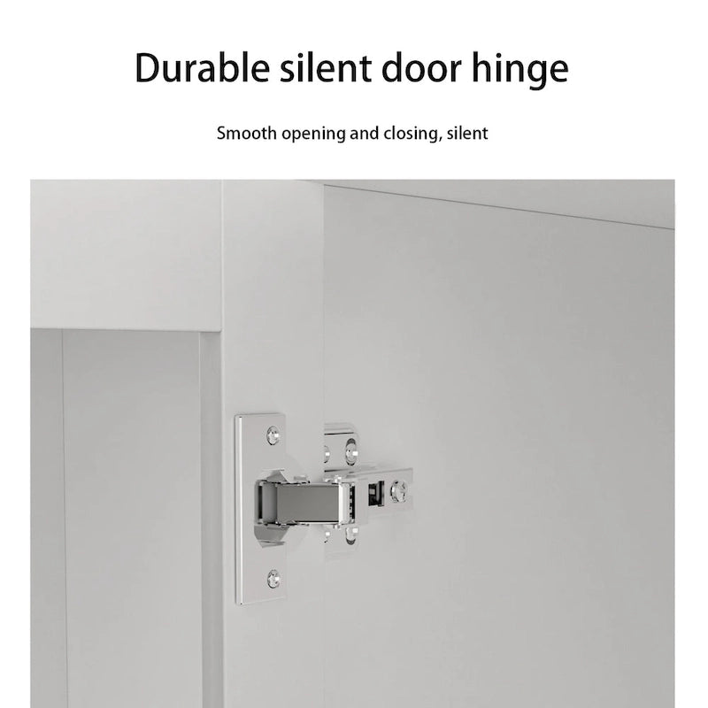 Wardrobe Closet Armoire wi/Mirror & Scalable Hanging Rod Space Saving