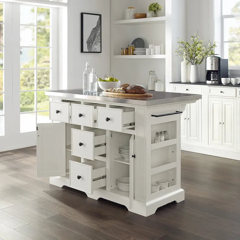 Stainless Steel Top Kitchen Island - 50 W x32 D x 36 H