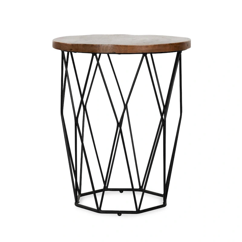 Geometric Round Side Table - 24Hx20Wx20D
