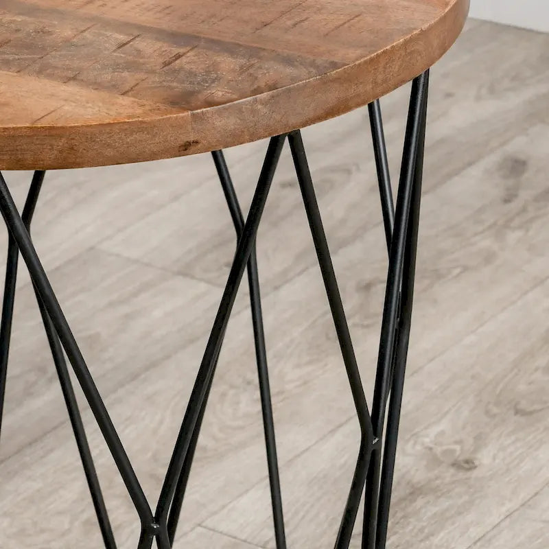 Geometric Round Side Table - 24Hx20Wx20D