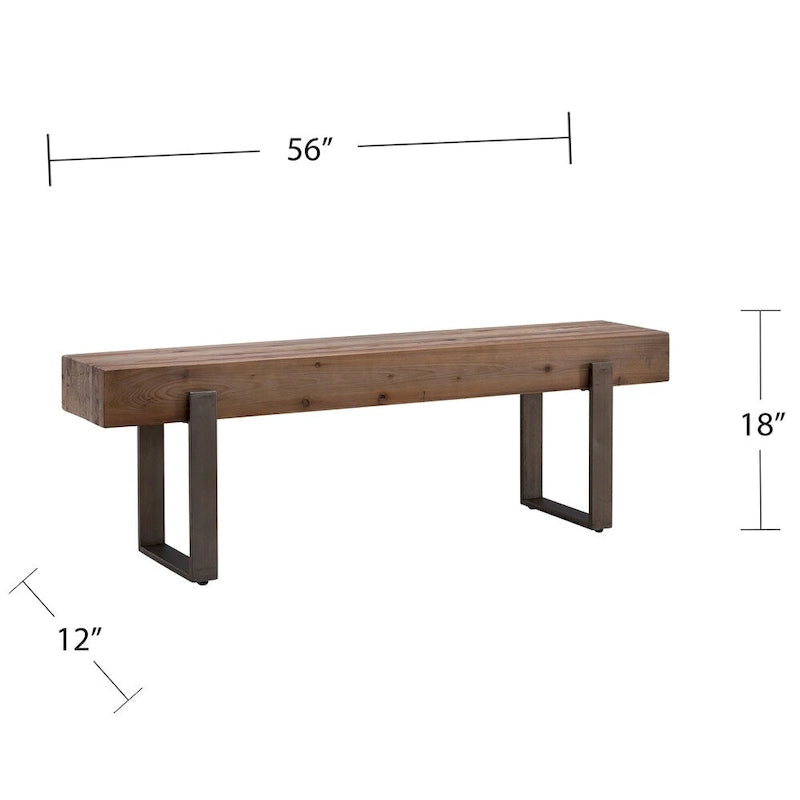 Industrial Reclaimed Wood Bench