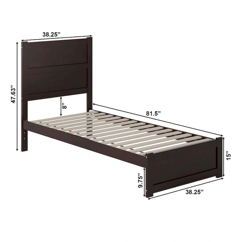 Platform Bed with Footboard