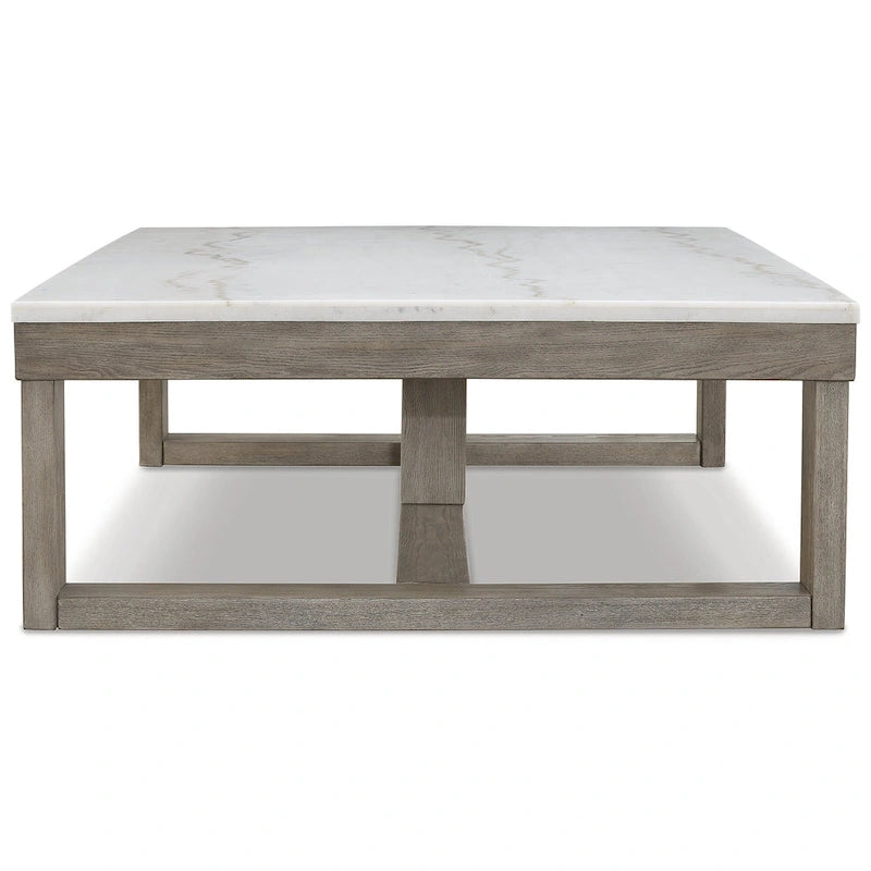 Grayish Brown / Ivory Rectangular Coffee Table - 56W x 42D x 17H