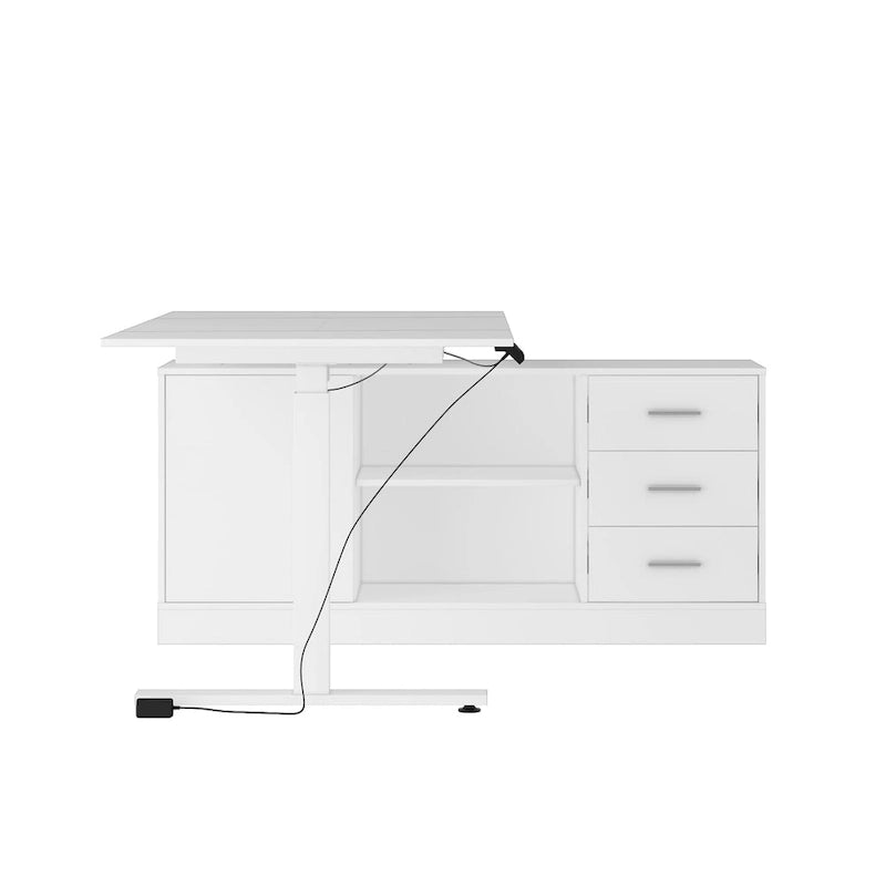 Office Solution: 63 Standing Desk Electric Lift Computer Desk White