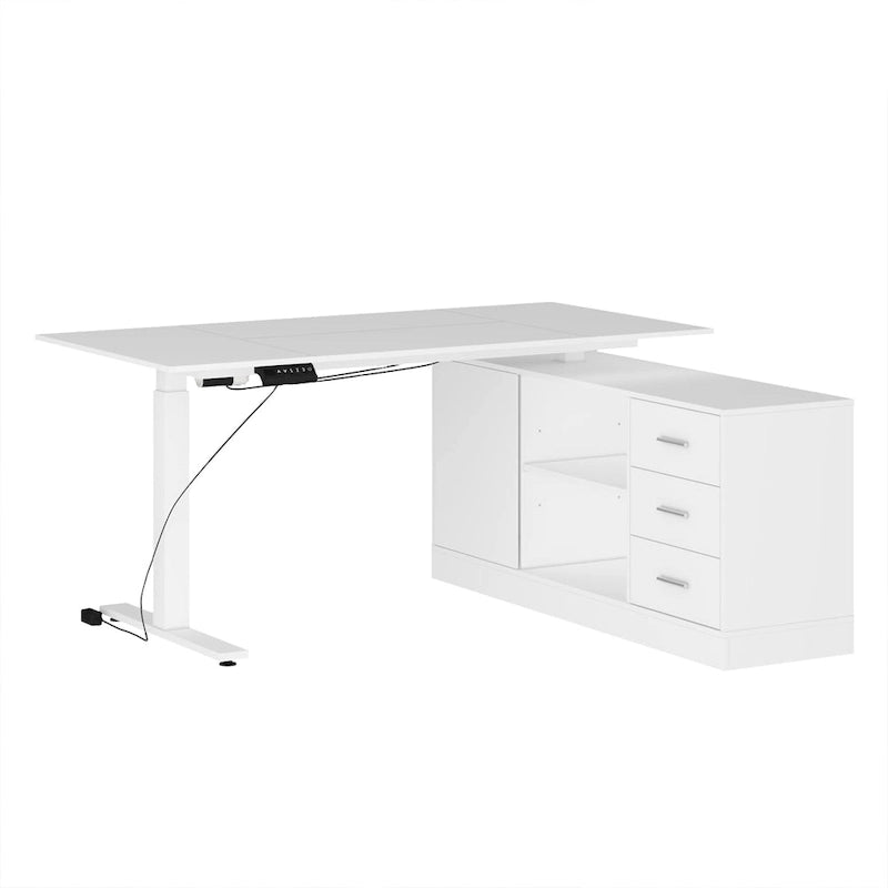 Office Solution: 63 Standing Desk Electric Lift Computer Desk White