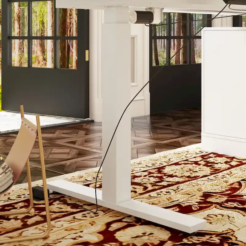 Office Solution: 63 Standing Desk Electric Lift Computer Desk White