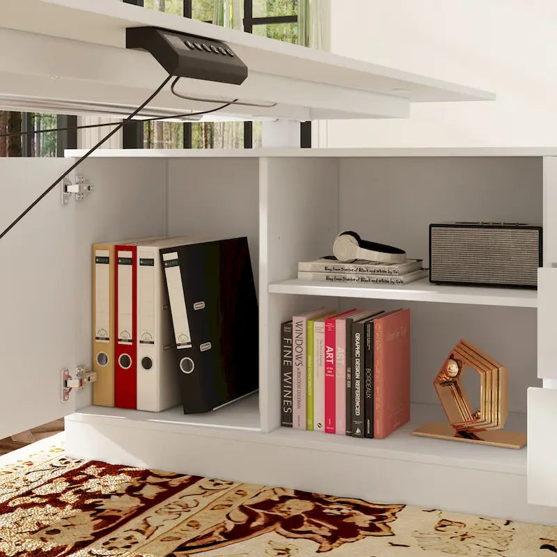 Office Solution: 63 Standing Desk Electric Lift Computer Desk White