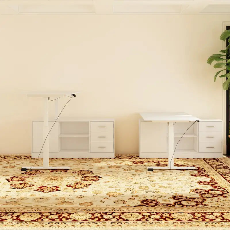 Office Solution: 63 Standing Desk Electric Lift Computer Desk White