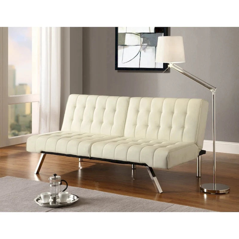 Splitback Multi-Position Sofa Sleeper in Vanilla - 71 x 36.5 x 31.1 inches