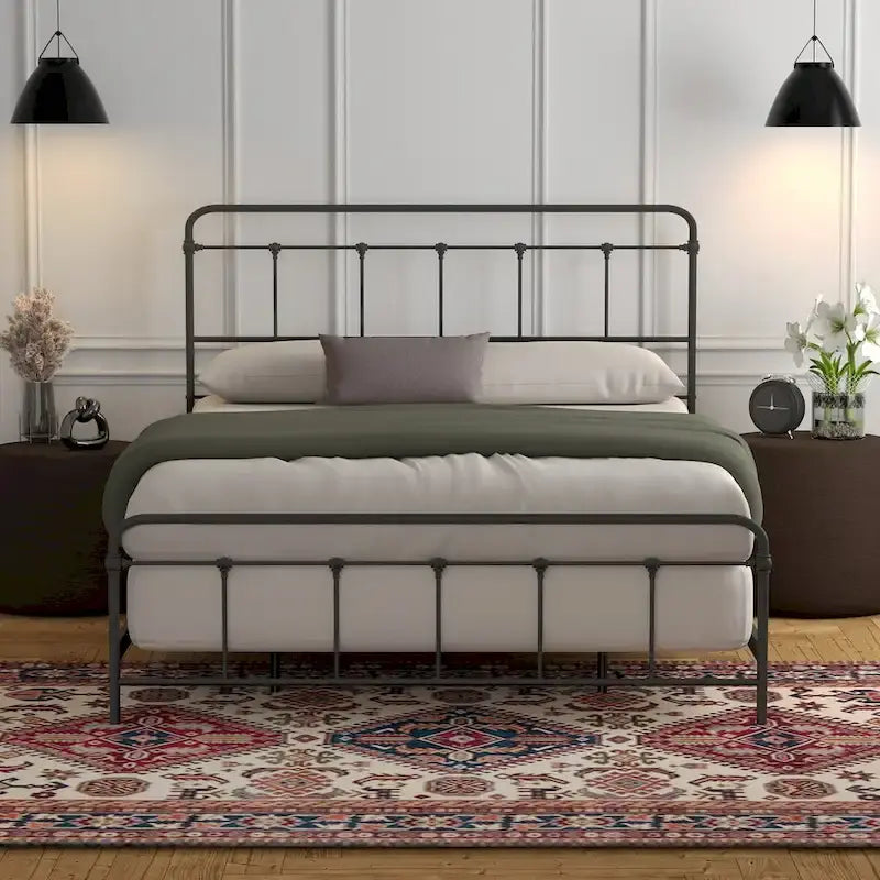 Modern Industrial Metal Bed Frame