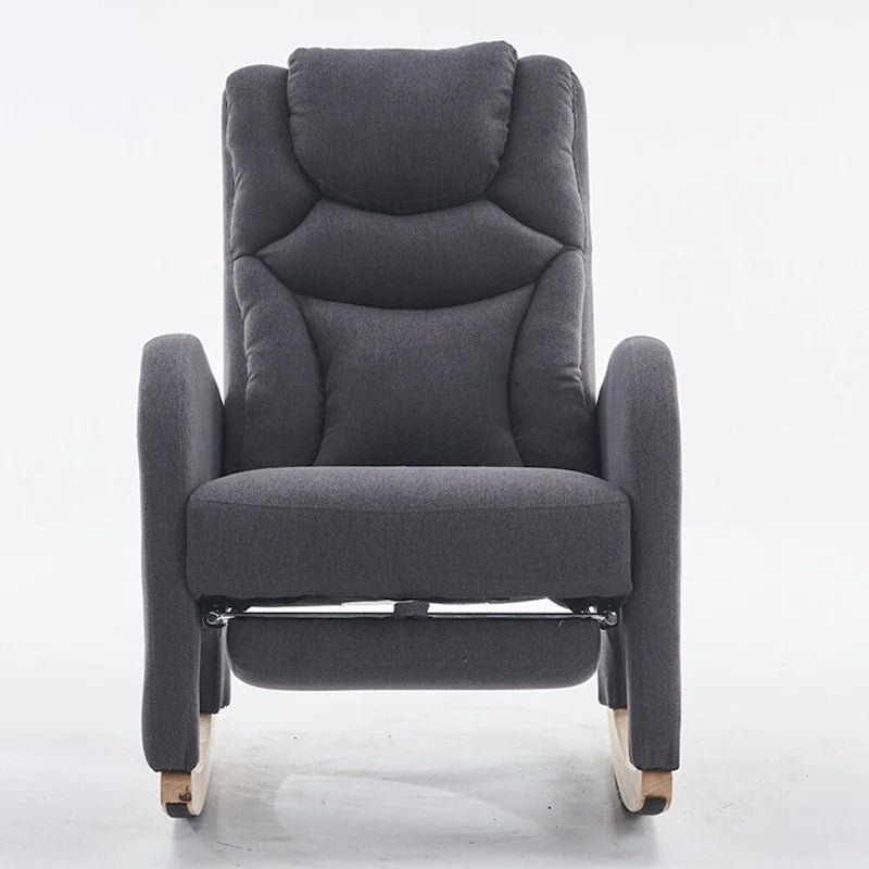 Fabric Nursery Rocking Chair With Adjustable Footrest