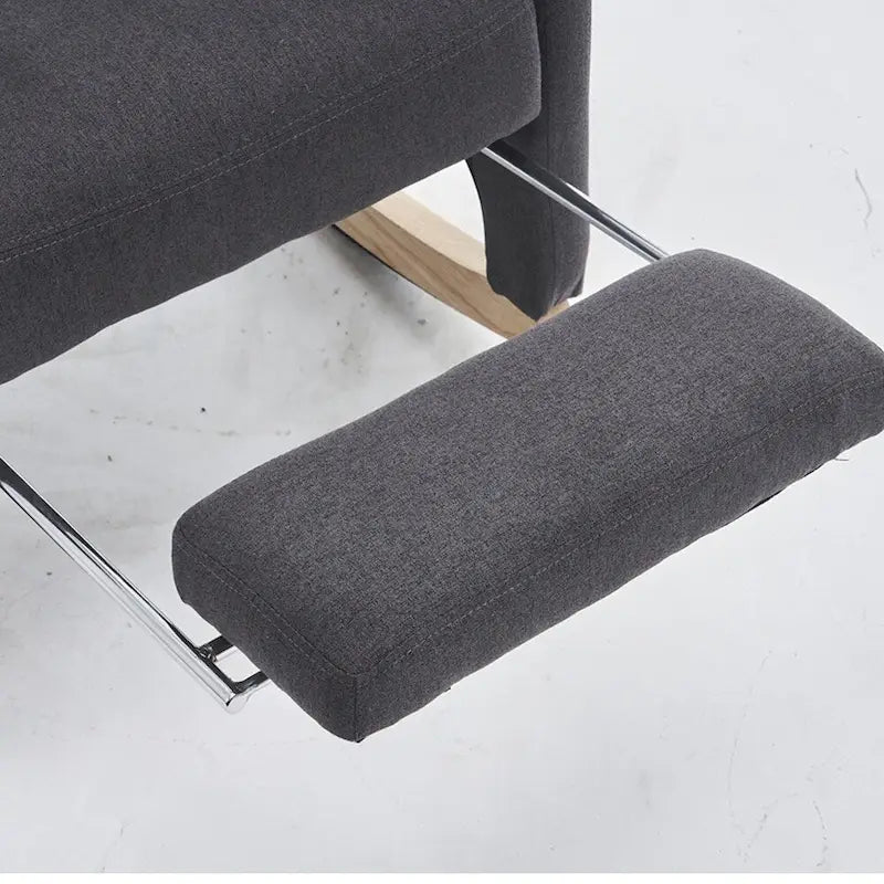 Fabric Nursery Rocking Chair With Adjustable Footrest